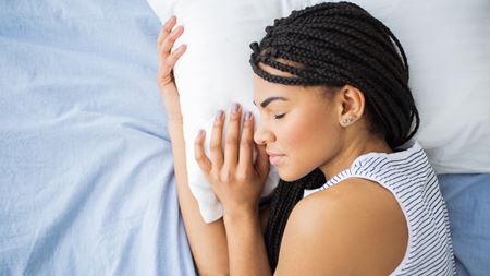 women sleeping in bed