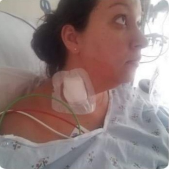 Heart Stories - Jen Woleslagle-Stone's PPCM Story - Jen in hospital