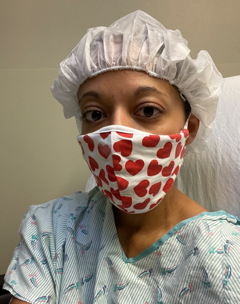 Annual Heart Transplant Check-Up- Gown and Cap for Biopsy